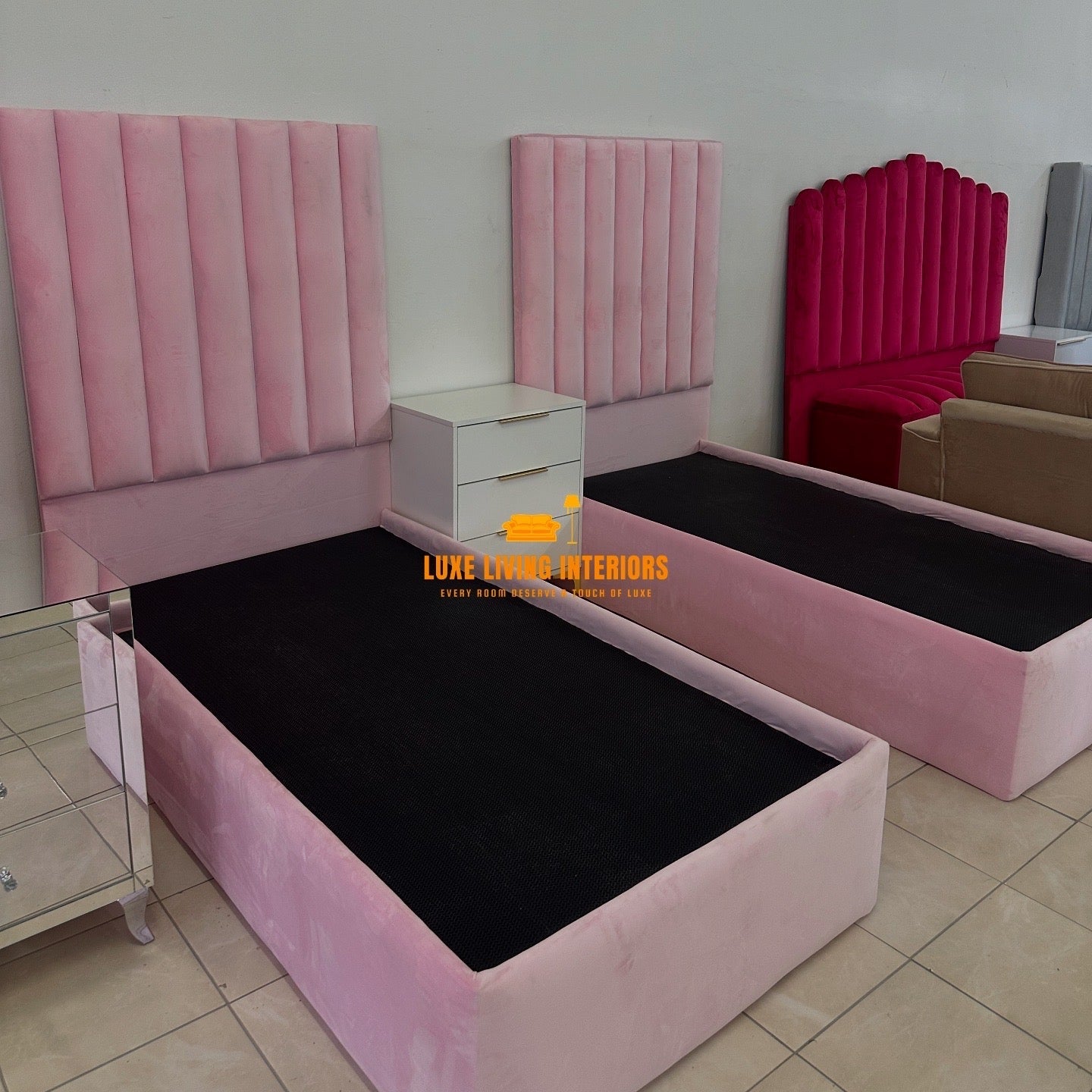 Little Bro & Sis Sleigh Beds for Twin Beds - Luxe Living Interiors