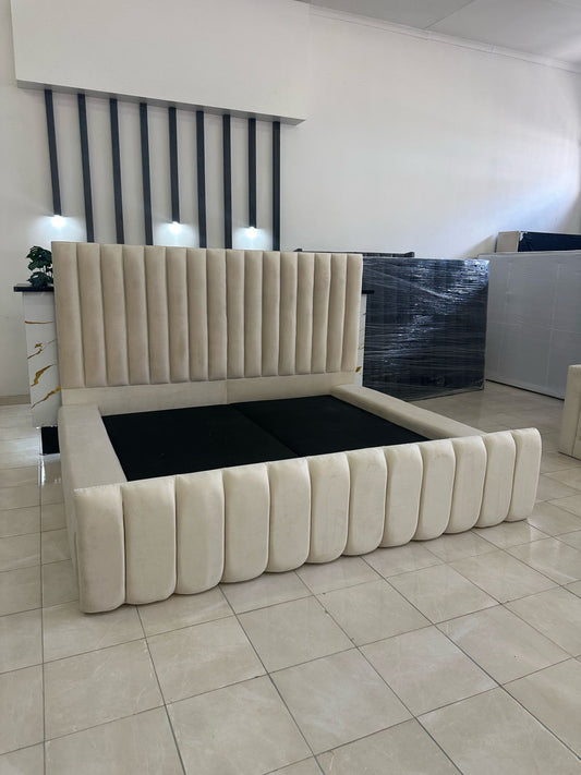 Angelic Panel Sleigh Bed - Velvet Luxe Living Interiors