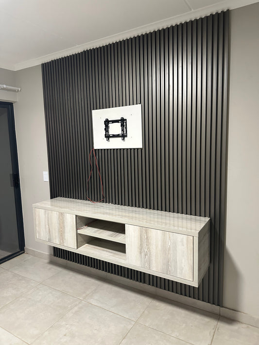 WallScape - Wall Panels and Floating TV Stand Luxe Living Interiors
