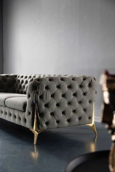 Back-To-Back Buttoned Couches Luxe Living Interiors
