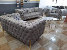 Back-To-Back Buttoned Couches Luxe Living Interiors