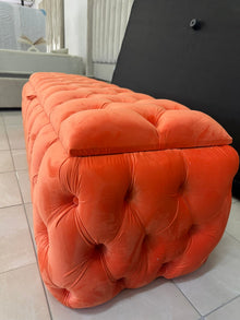 Full body Buttons Ottomans - Velvet Luxe Living Interiors