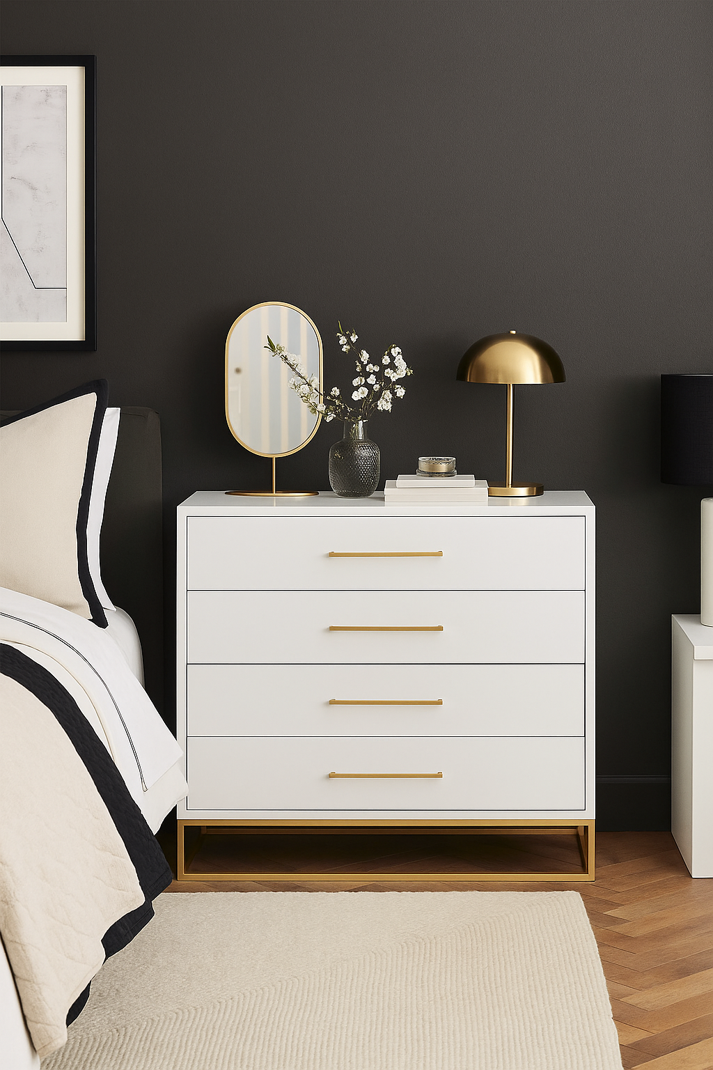 Super Wood Chest of 4 Drawers Luxe Living Interiors