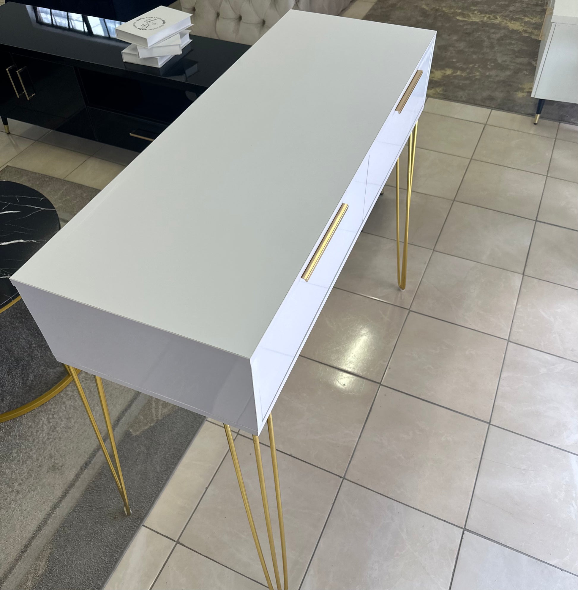 Amber 1-Drawer Pedestals & Dressing Table Luxe Living Interiors