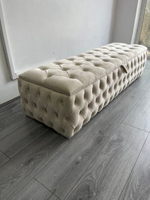 Full body Buttons Ottomans - Velvet Luxe Living Interiors