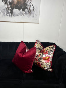Peonies Merlot Scatter Cushion