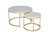 Nested Set Coffee Table - Marble Luxe Living Interiors