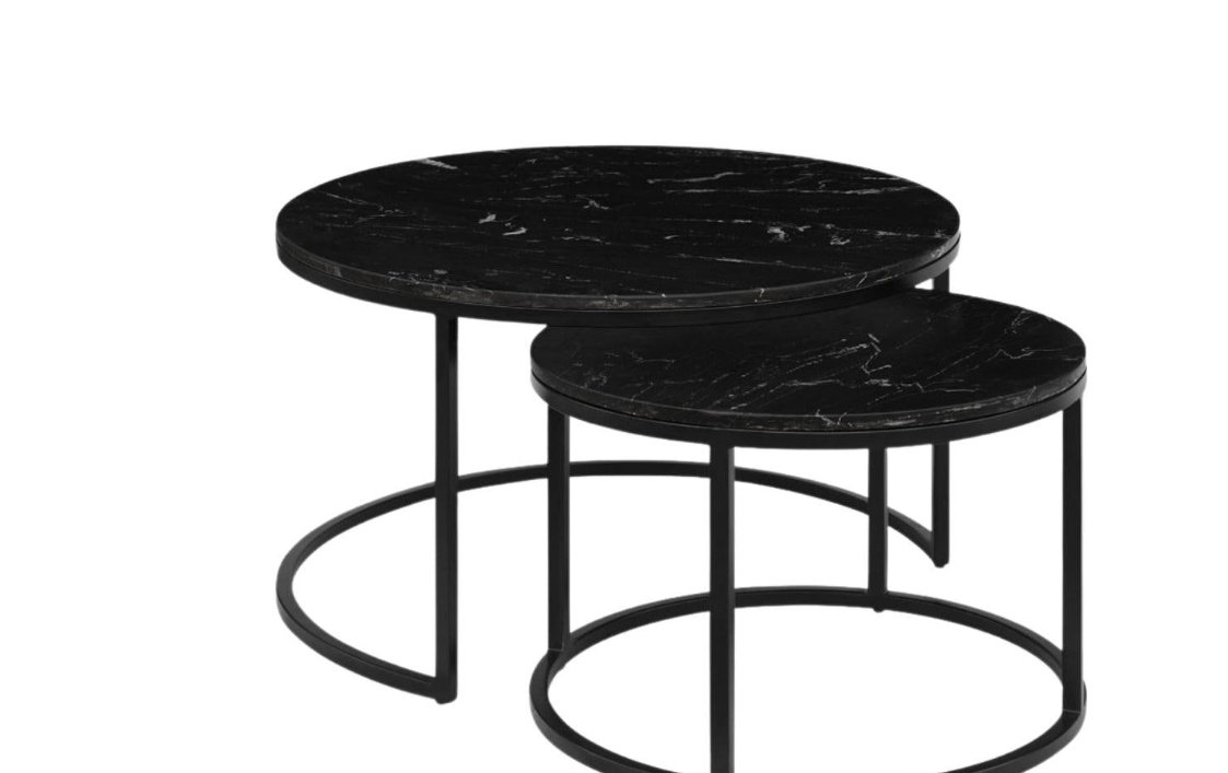 Nested Set Coffee Table - Marble Luxe Living Interiors
