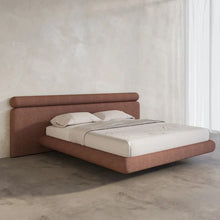 The Capri Bolster Headboard in terracotta linen - Luxe Living Interiors
