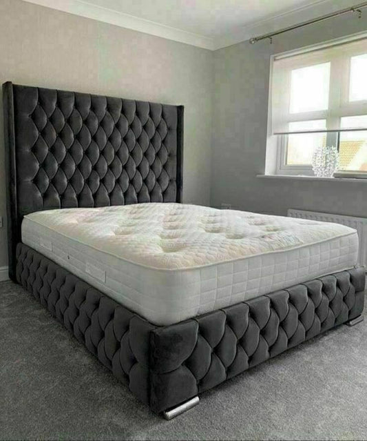 Headboard and Bed FrameFully Buttoned
Transform your bedroom into a luxurious escape with our Fully Buttoned Sleigh Bed. The fully buttoned design adds an elegant touch to your room, whileLuxe Living InteriorsFully Buttoned Sleigh Bed