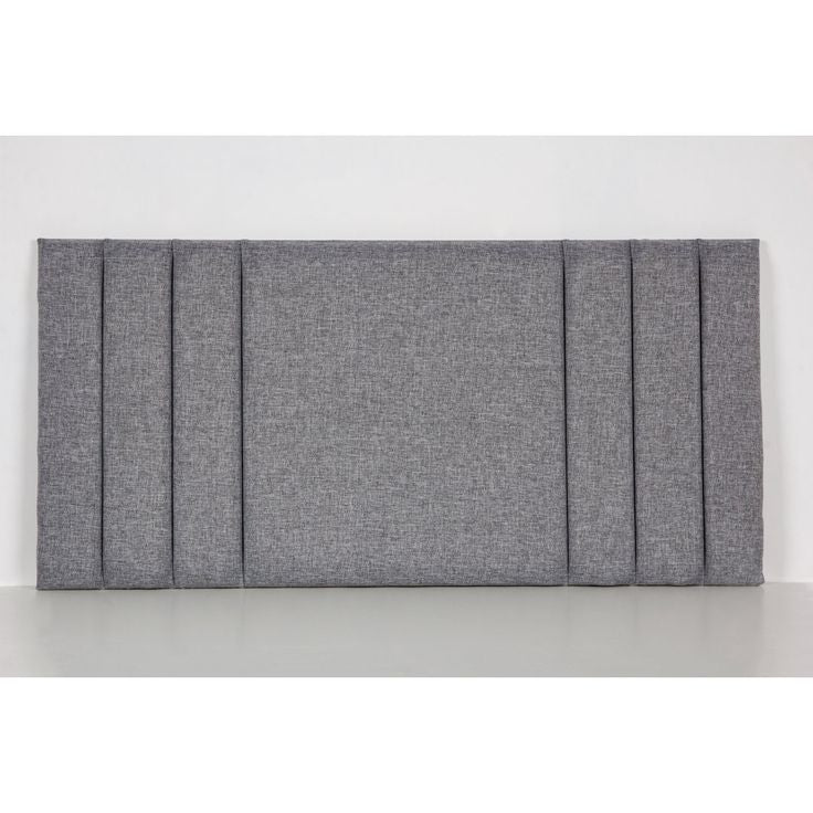 The Kensington Linen Headboard - light grey linen panel headboard with vertical channels - Luxe Living Interiors